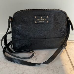 Kate Spade New York Genuine Leather Black Crossbody Bag